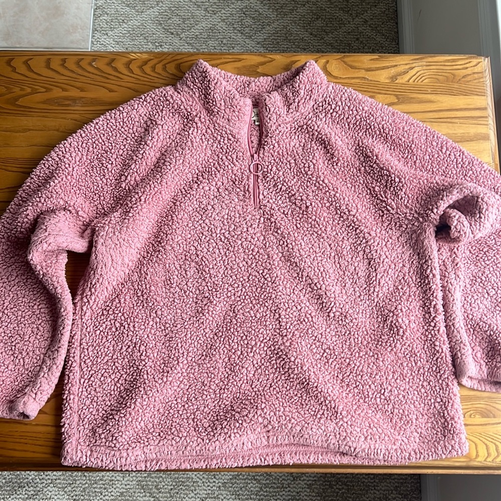 Dittos pink fleece quarter zip pullover size 2x